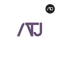 brief atj monogram logo ontwerp vector