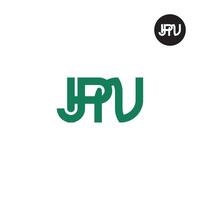 jpn logo brief monogram ontwerp vector