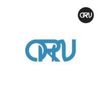 brief orn monogram logo ontwerp vector