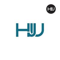 hju logo brief monogram ontwerp vector