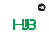 hjb logo brief monogram ontwerp vector