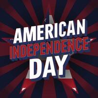 4e van juli Amerikaans onafhankelijkheid dag typografie banier of groet vector