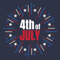 Amerikaans onafhankelijkheid dag 4e van juli typografie achtergrond of t-shirt ontwerp met Verenigde Staten van Amerika vlag. vector