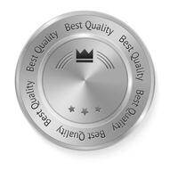 een zilver teken dat zegt de titel van de titel kwaliteit kwaliteit kwaliteit kwaliteit kwaliteit vector