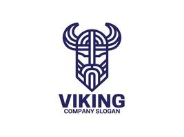 viking hoofd logo ontwerp sjabloon vector