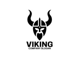 viking hoofd logo ontwerp sjabloon vector