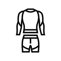 Sportschool slijtage kleding lijn icoon illustratie vector