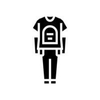 donker kleding emo glyph icoon illustratie vector