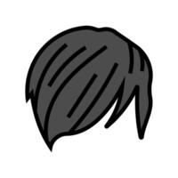 kant geveegd pony emo kleur icoon illustratie vector