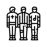 emo band lijn icoon illustratie vector