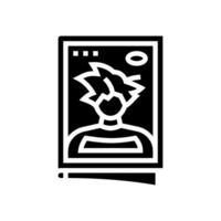 manga kawaii glyph icoon illustratie vector
