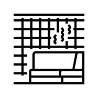 stoom- kamer lijn icoon illustratie vector