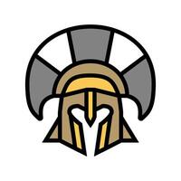 helm Sparta krijger kleur icoon illustratie vector