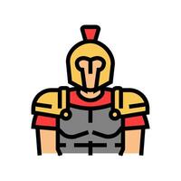 gladiator soldaat Romeins Grieks kleur icoon illustratie vector