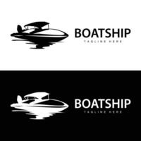 snelheid boot schip logo zwart silhouet ontwerp wijnoogst voor nautische gemakkelijk zee schip reizen sjabloon illustratie vector
