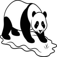 schattig panda kleur Pagina's. panda dier schets voor kleur boek. panda lijn kunst vector