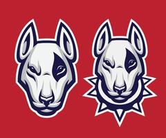 bull terrier hoofd vector mascotte