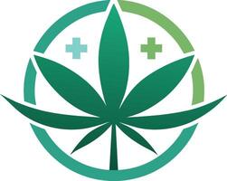 hennep voor medisch logo. marihuana icoon. onkruid en hennep symbool vector