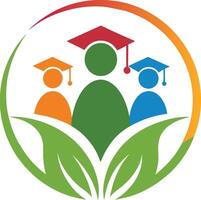 het beste leerling met boek logo. onderwijs logo sjabloon ontwerp concept, leerling vooruitgang en succes in aan het leren vector