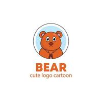 logo dier beer schattig tekenfilm illustratie. dier logo concept .vlak stijl concept illustratie schattig vector