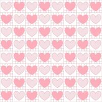 schattig hart naadloos patroon . roze en wit hart. verzameling van hart. symbool van liefde en Valentijnsdag dag. ontwerp voor kleding stof, bouwen plakband, omhulsel papier, sticker, kaart, decor. vector