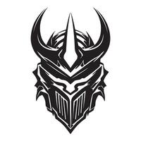 strijder toorn iconisch boos samurai helm embleem vector