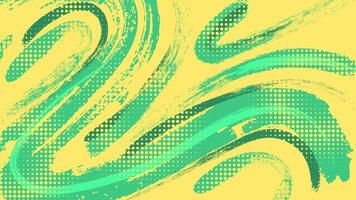 abstract groen en geel grunge borstel achtergrond met halftone effect. sport- achtergrond met grunge concept vector