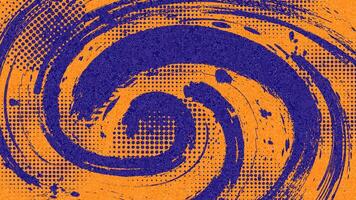 abstract sport- achtergrond met blauw en oranje borstel structuur en halftone effect. retro grunge achtergrond voor banier of poster ontwerp vector