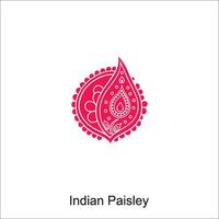 paisley naadloos Aziatisch zwart en wit paisley ontwerp vector