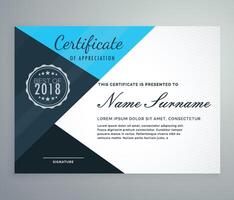 modern creatief bedrijf, opleiding prestatie goud insigne certificaat sjabloon vector