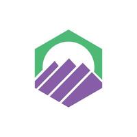minimalistische logo met een abstract meetkundig vorm dat symboliseert de merk kern waarden icoon vector