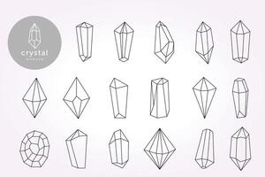 kristal diamant icoon logo bundel reeks sjabloon. pak van steen illustratie ontwerp vector