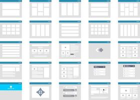 rijen vlak website voorlopig ontwerp icoon pictogram symbool zichtbaar illustratie vector