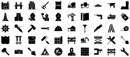 bouw glyph icoon pictogram symbool zichtbaar illustratie reeks vector