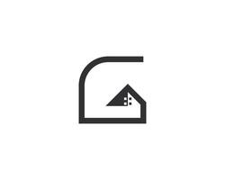 creatief g logo ontwerp is bedoeld voor bouw, gebouw, echt landgoed, huis, en eigendom. een geweldig modieus en minimaal g huis logo ontwerp sjabloon vector