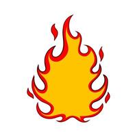brand vlam sticker tekenfilm illustratie vector
