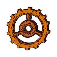 stoom- versnellingen steampunk schetsen hand- getrokken vector