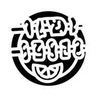 paneer tikka Indisch keuken glyph icoon illustratie vector