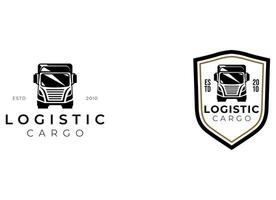 logistiek bedrijf logo. vrachtauto logo. pijl icoon. levering icoon. bedrijf logo. technologie logo vector