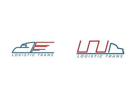 logistiek bedrijf logo. vrachtauto logo. pijl icoon. levering icoon. bedrijf logo. technologie logo vector