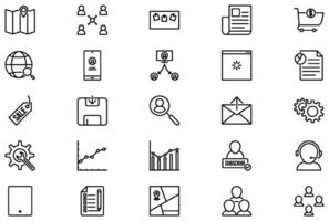 beheerder dashboard lijn icoon pictogram symbool zichtbaar illustratie reeks vector
