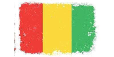 vlak ontwerp grunge Guinea vlag achtergrond vector