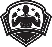 bodybuilder. geschiktheid club logo icoon geïsoleerd Aan wit achtergrond vector