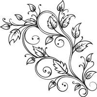 decoratief bloemen element met wervelt. illustratie vector