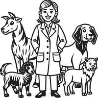 veterinair. mascotte sjablonen.illustratie vector