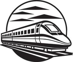 japans kogel trein icoon clip art silhouet geïsoleerd Aan wit achtergrond vector