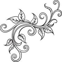 decoratief bloemen element met wervelt. illustratie vector