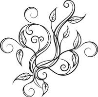 decoratief bloemen element met wervelt. illustratie vector