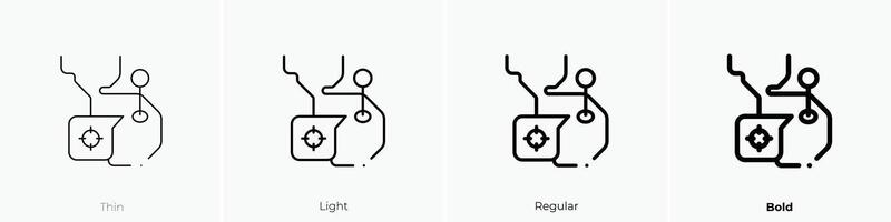 kaart icoon. dun, licht, regelmatig en stoutmoedig stijl ontwerp geïsoleerd Aan wit achtergrond vector