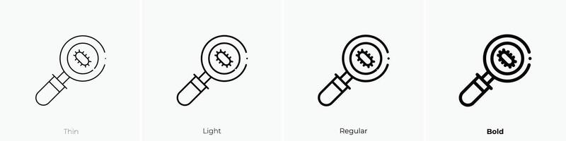 loupe icoon. dun, licht, regelmatig en stoutmoedig stijl ontwerp geïsoleerd Aan wit achtergrond vector